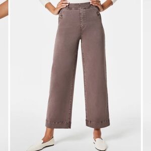Spanx shape wide leg crop pants